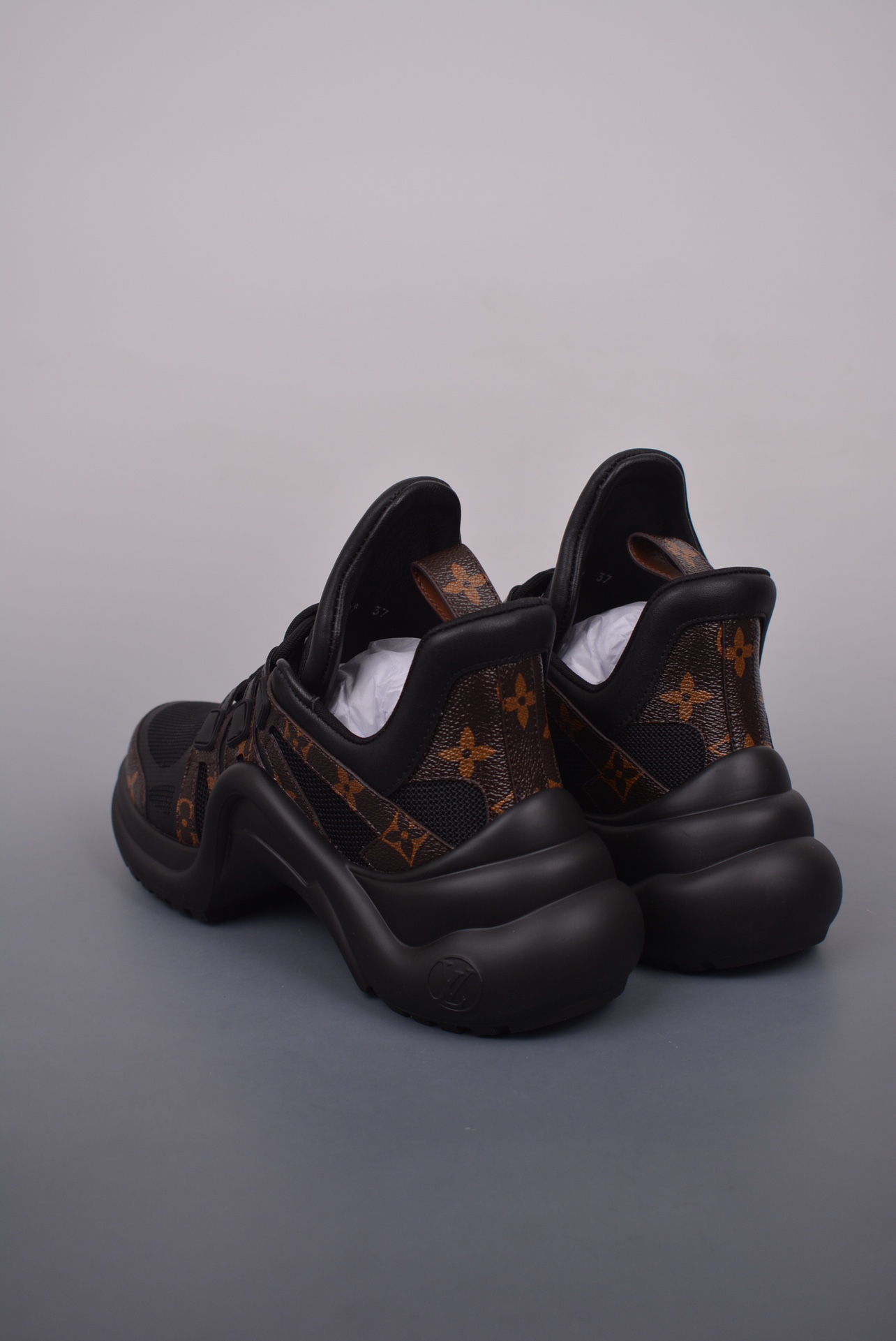 Louis Vuitton Archlight Sneakers Black and Brown Jacquard