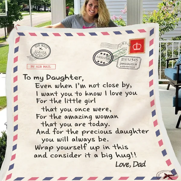(🎁2024 New Year Hot Sale🎁)🎁Daughter's Gift - Letter Blanket Gift- Sweet Words To My Daughter (49% OFF TODAY)