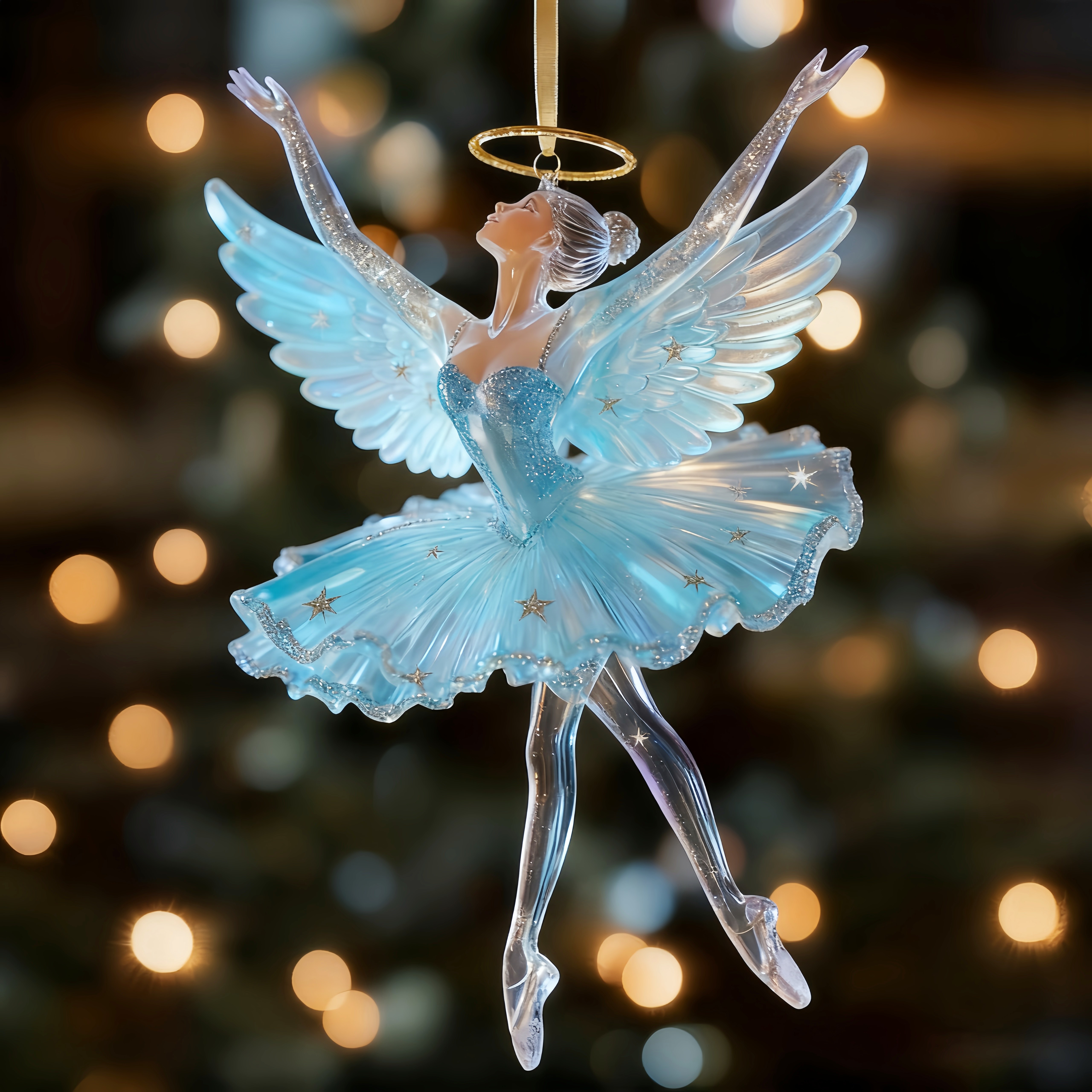 Ballet Dancing Angel Xmas Ornament