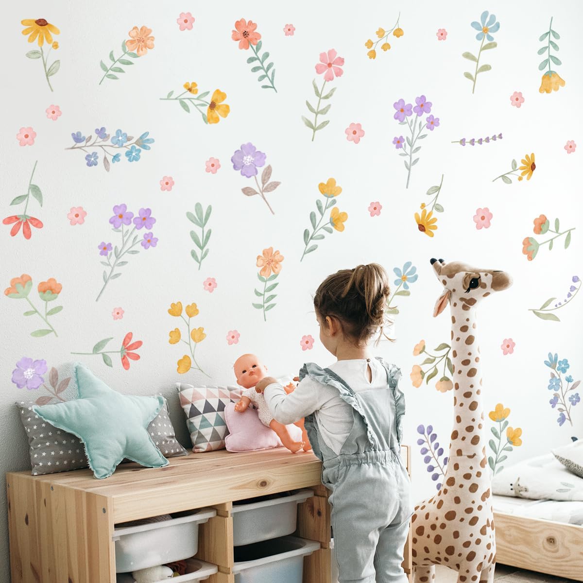 💖Last Day 49% OFF💖8 Sheets Removable Colorful Wildflower Wall Decal