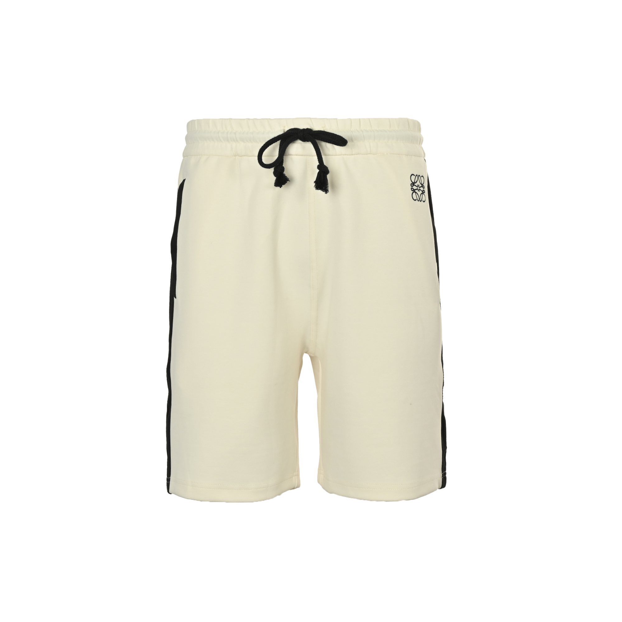 Loewe 25ss small logo colorblock ribbon embroidered shorts