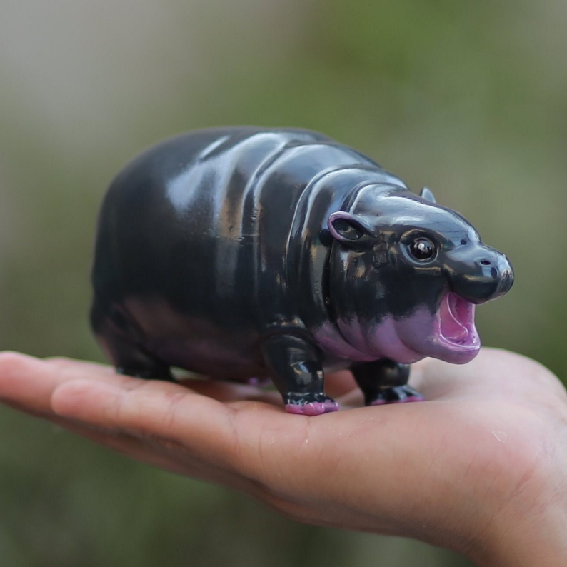 Moo Deng Baby Pygmy Hippo Collectible