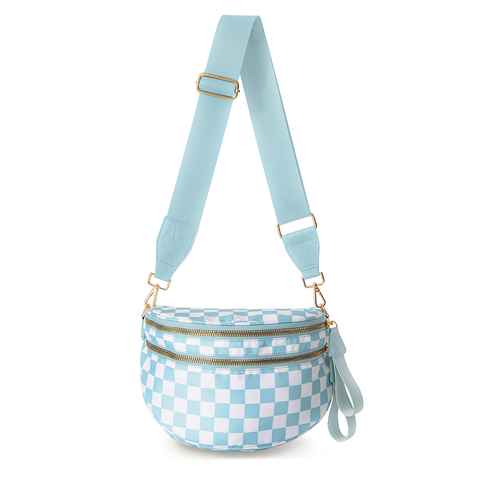 🔥On Sale🔥 Casual Shoulder Bag Multi-pocket Large Crossbody Oxford cloth Checkered Shell Bag