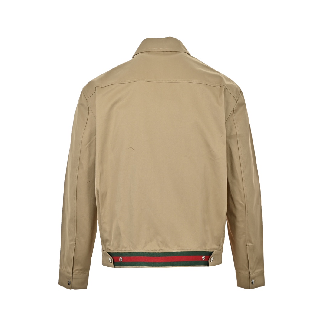 Gucci 24Fw solid color jacket with small chest logo