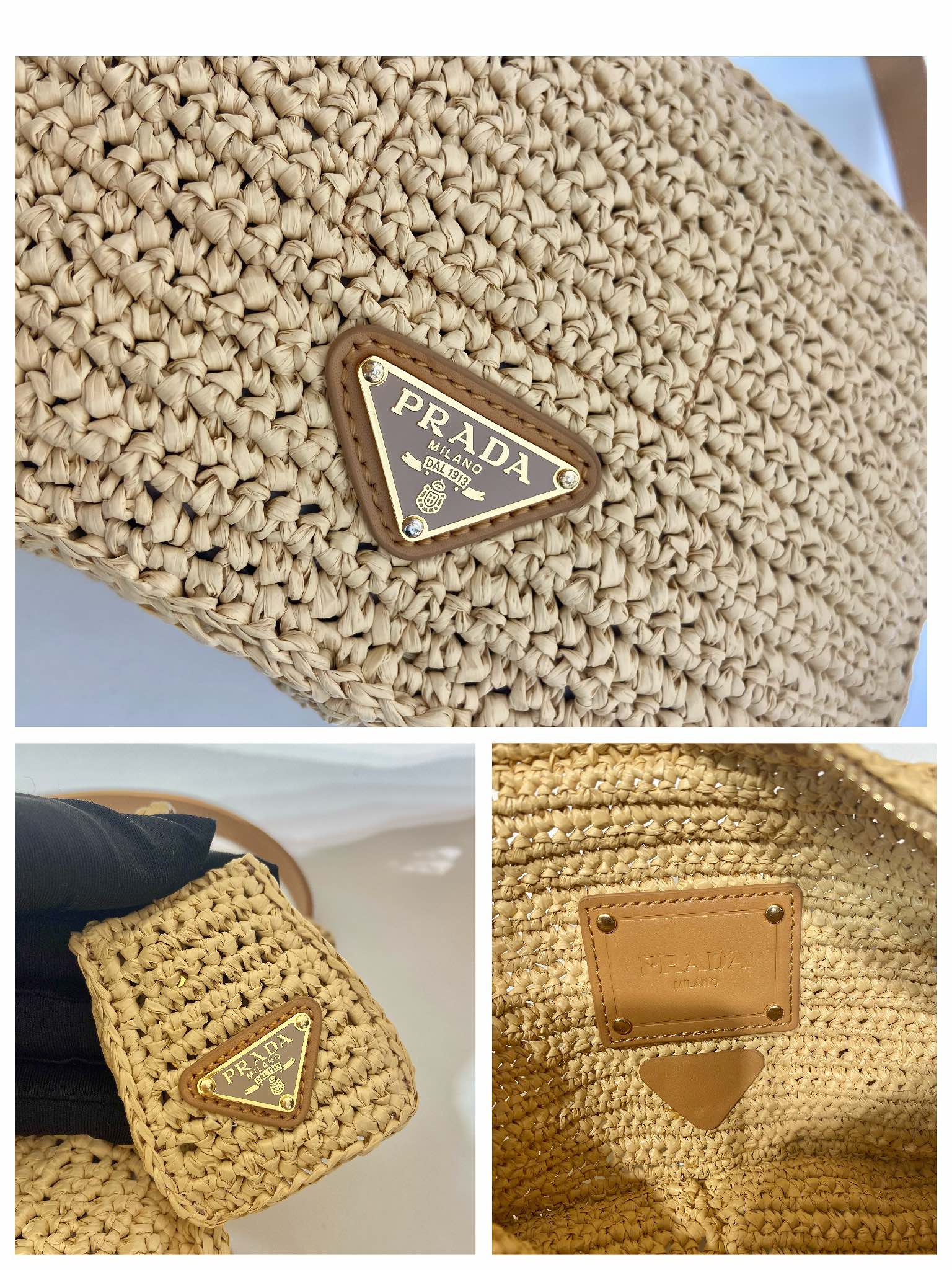 Prada New Straw Shoulder Bag 1BH196