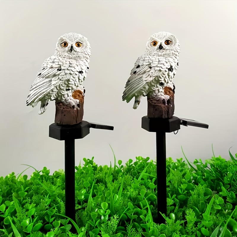 Owl Solar LED Lights, Solar Garden Lights Outdoor Decor, Resin Garden Waterproof Decorations