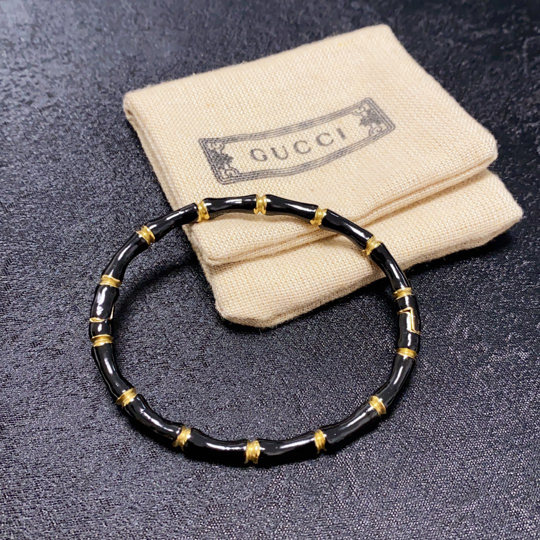 Gucci black bamboo bracelet