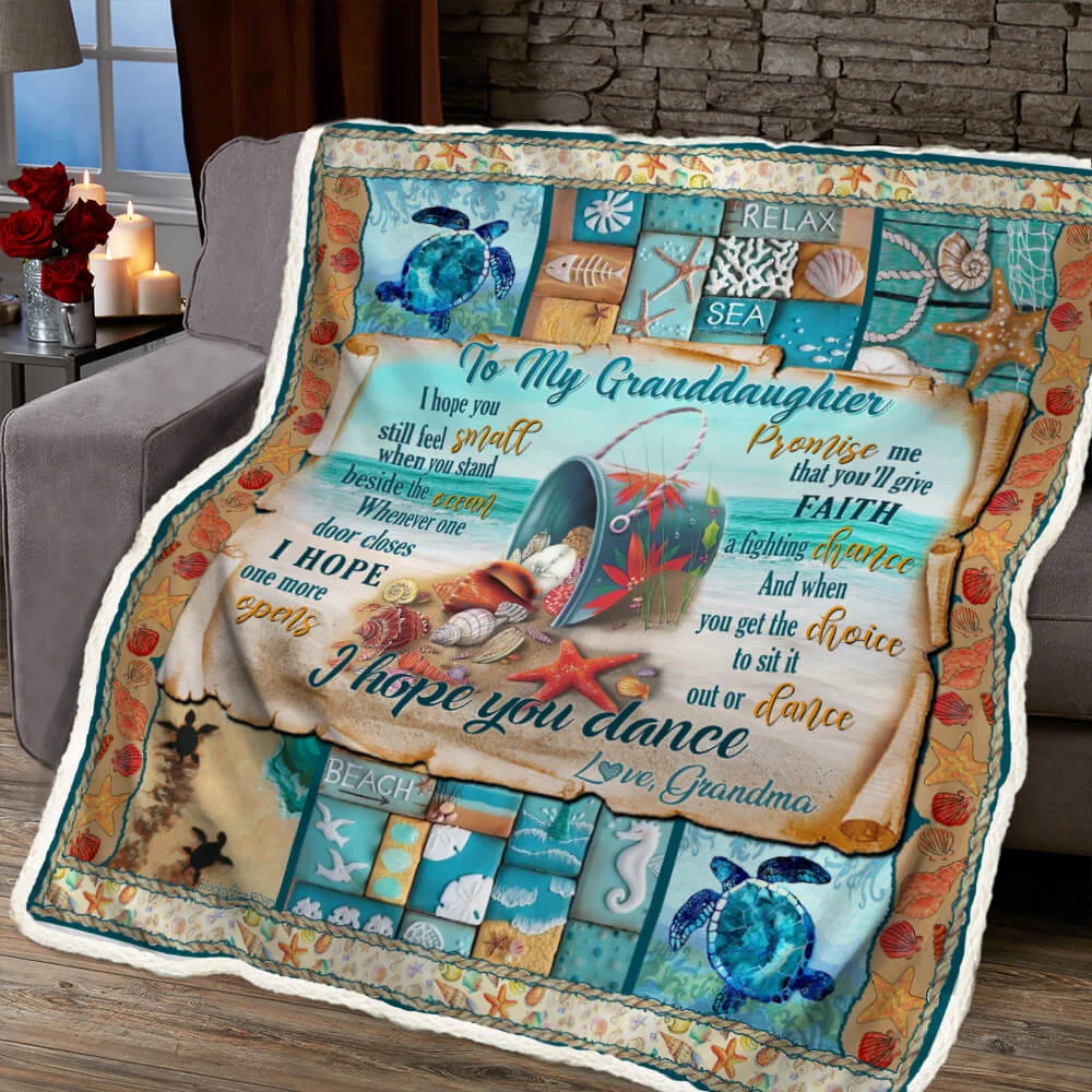 Love My Granddaughter Sofa Throw Blanket