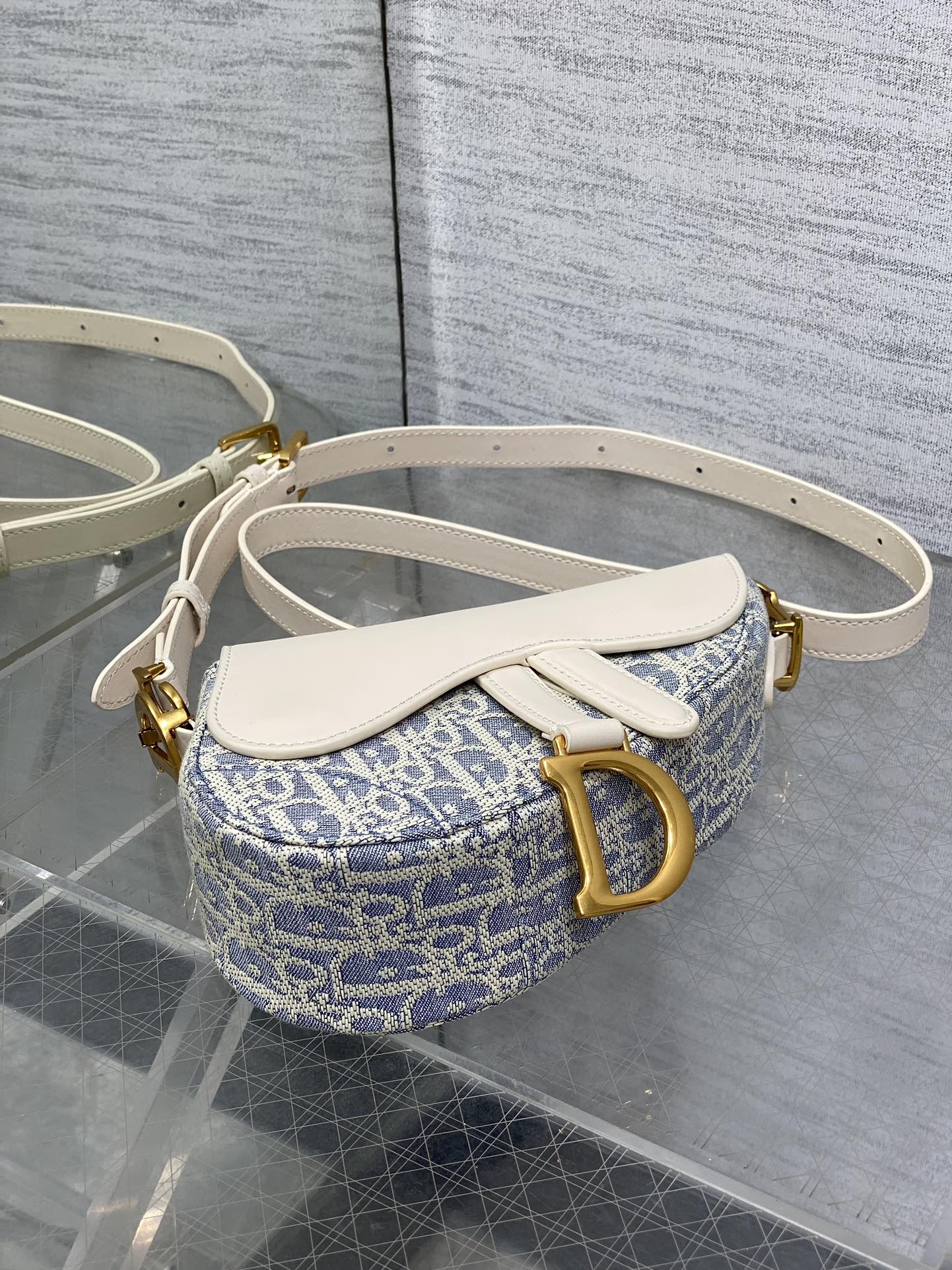 Dior Saddle Raffia Small Saddle Bag
