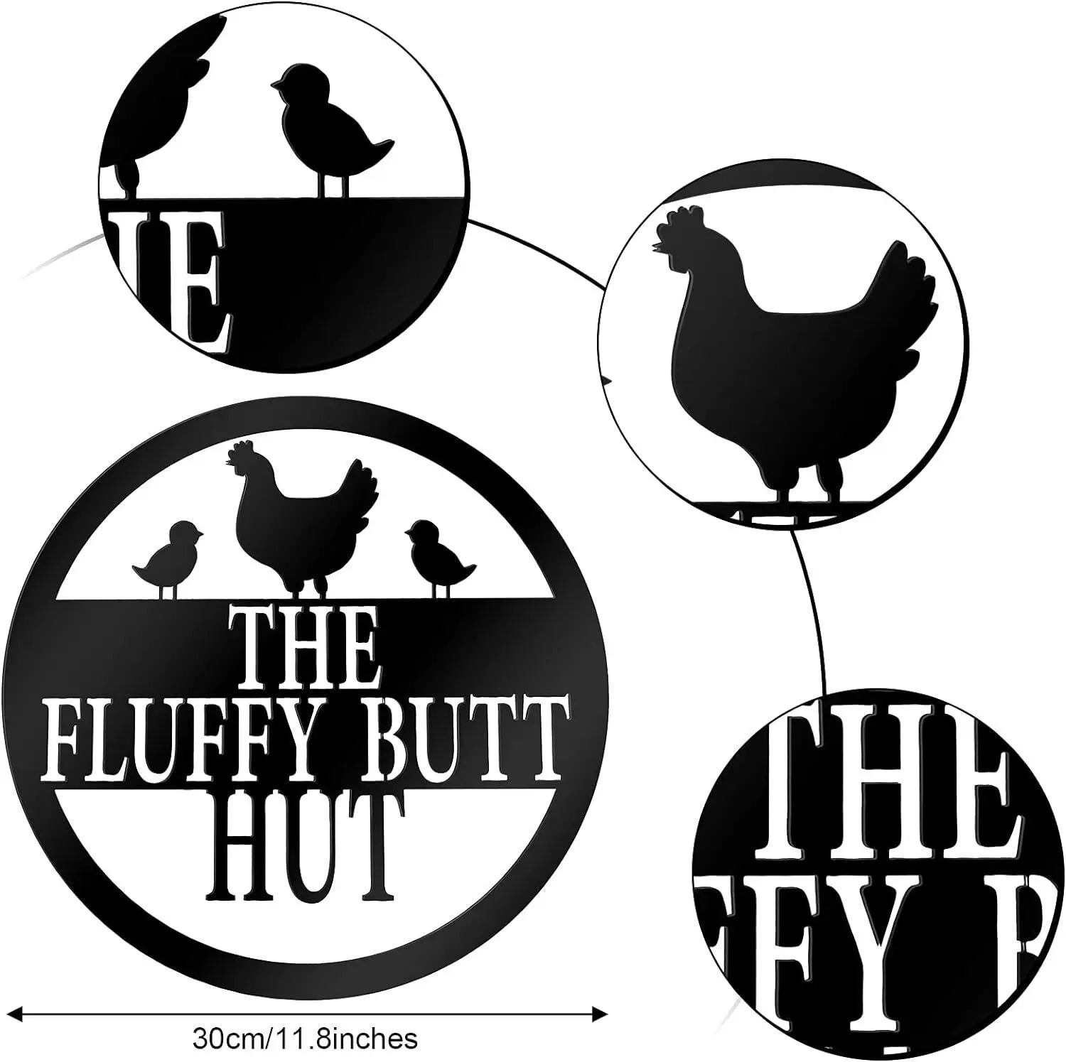 Wall Funny Chicken Coop Decor