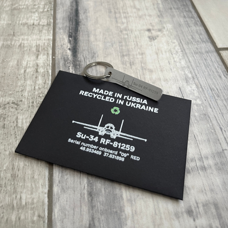 A Symbol of History - SU-34 Fighter Jet Relic Keychain