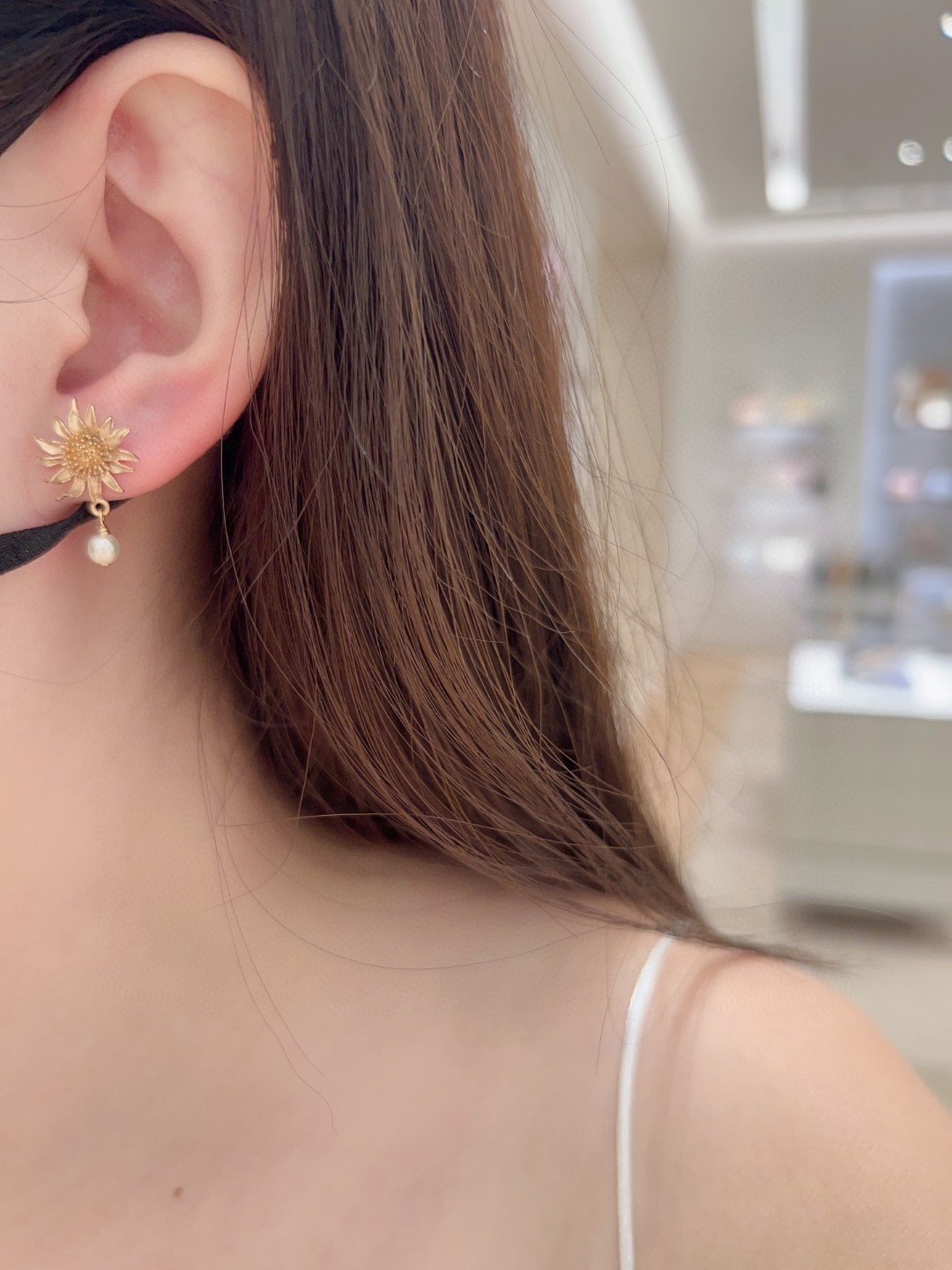 Dior Sunflower CD Earrings