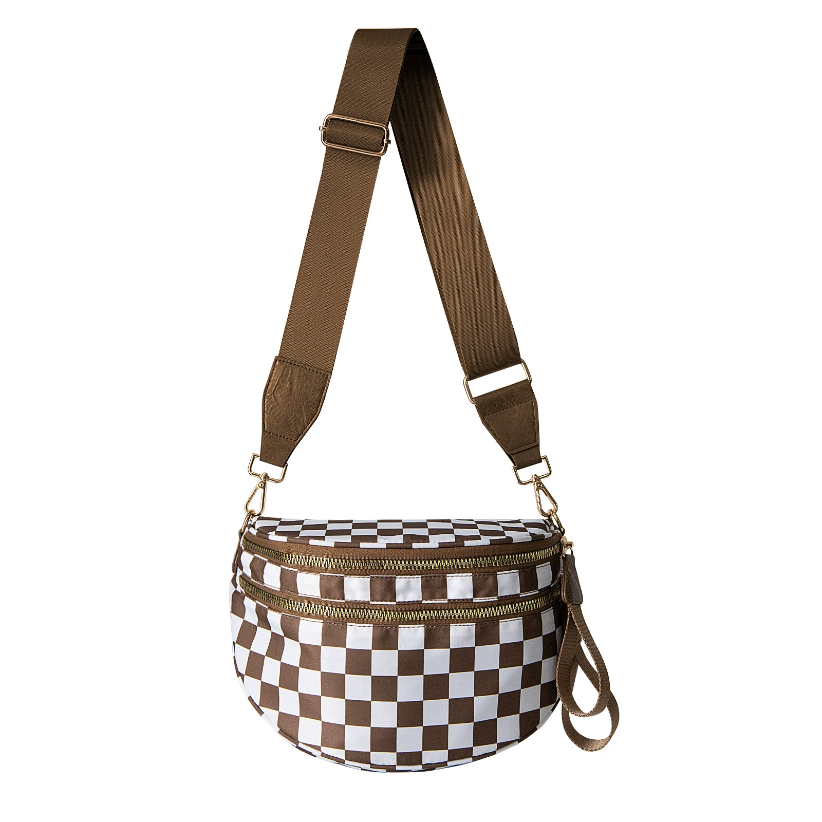 🔥On Sale🔥 Casual Shoulder Bag Multi-pocket Large Crossbody Oxford cloth Checkered Shell Bag