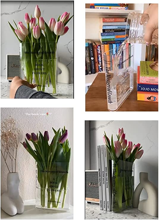 🔥Last Day Promotion-[SAVE 50% OFF]-🌷Unique Acrylic Flower Book Vase Aesthetic Home Decorate-BUY 2 GET 1 FREE
