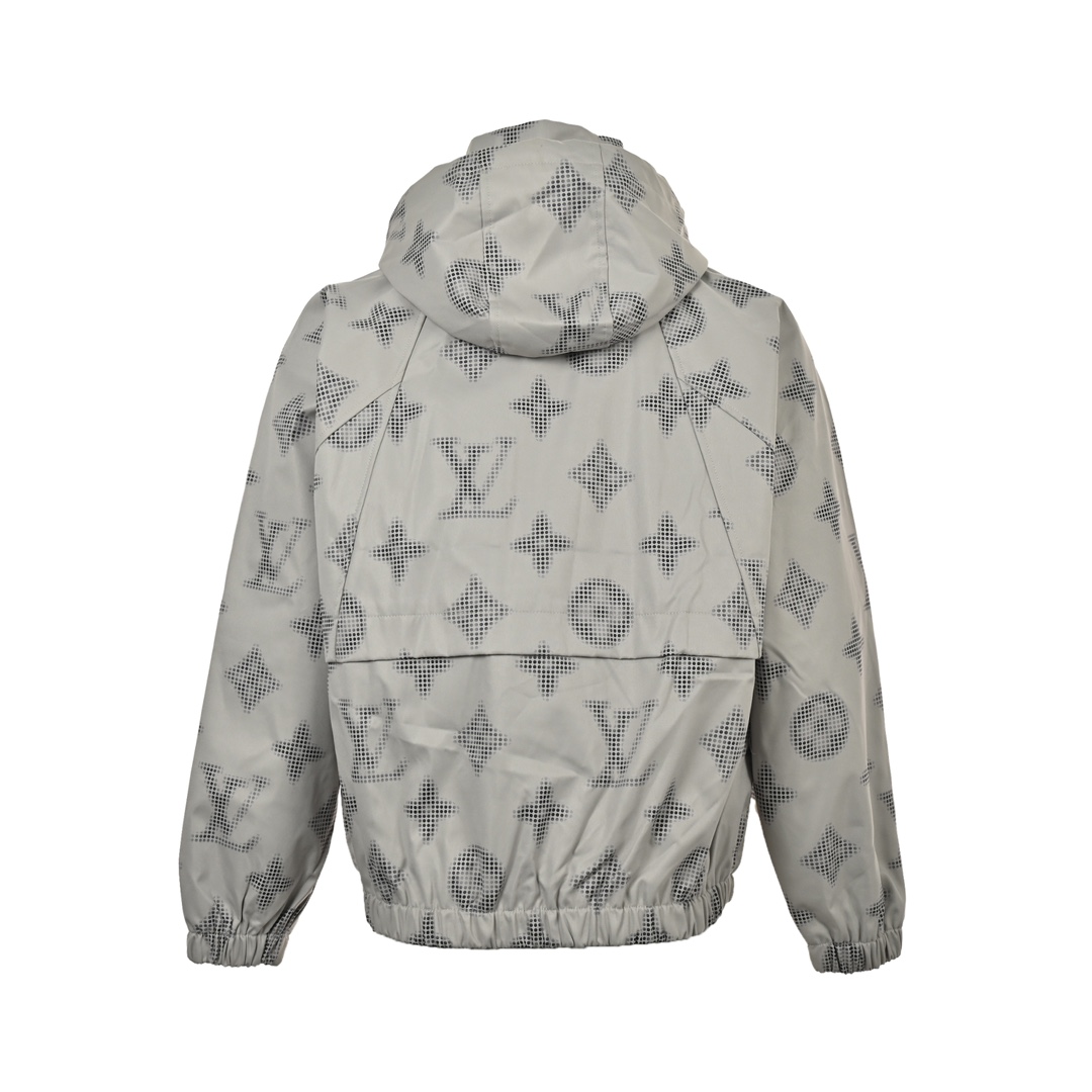 Louis Vuitton 24Fw monogram full print trench coat zipper jacket
