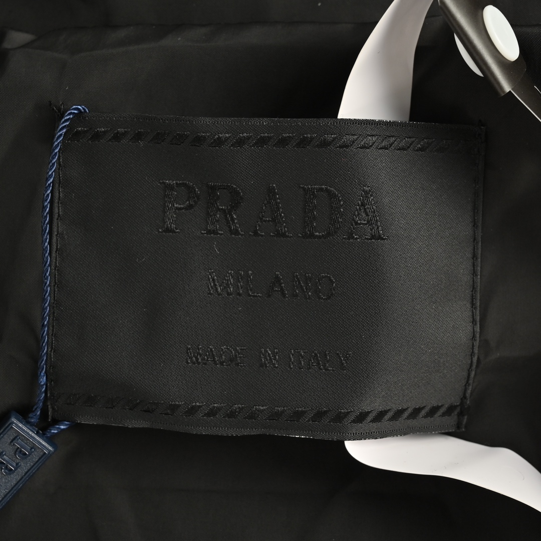 Prada 24Fw logo-print woven trench jacket