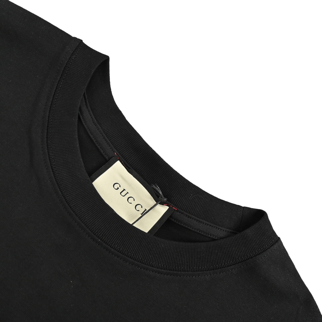 Gucci 24ss square letter print short sleeves
