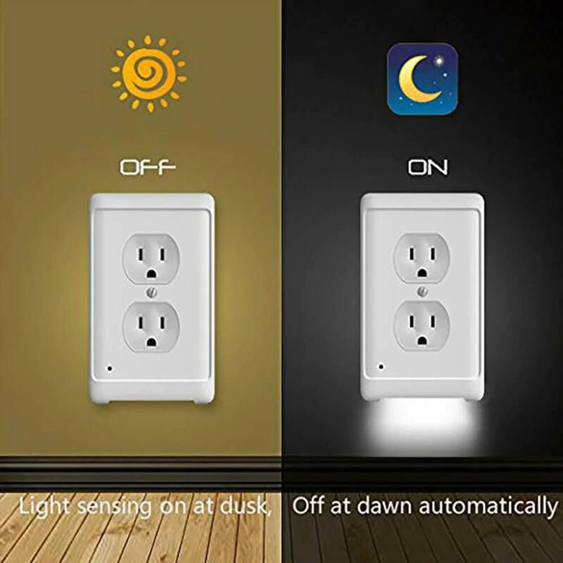 (New Year Promotion- SAVE 50% OFF) Outlet Wall Plate With Led -Buy 6 Free Shipping