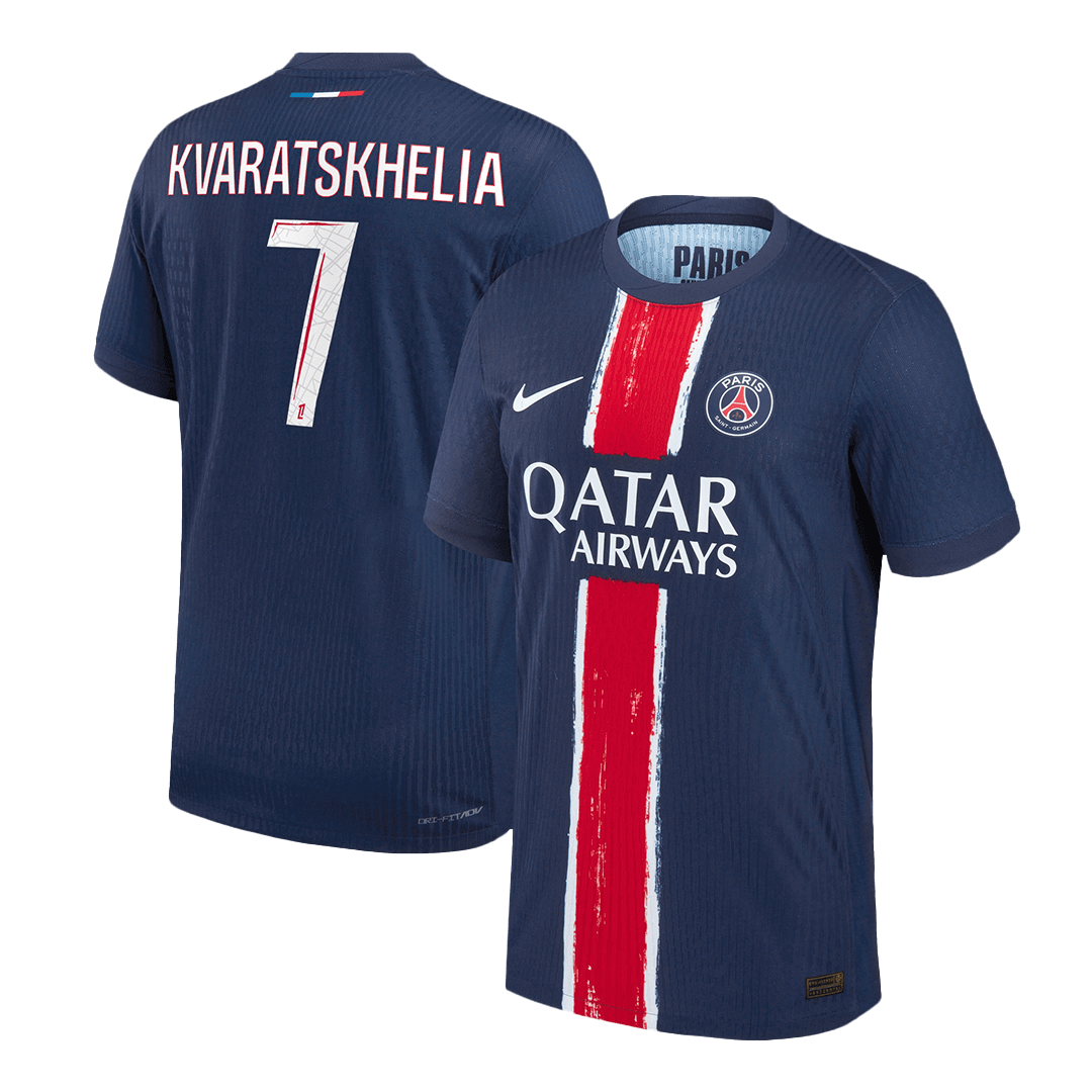 Authentic KVARATSKHELIA #7 PSG Home Football Shirt 2024/25