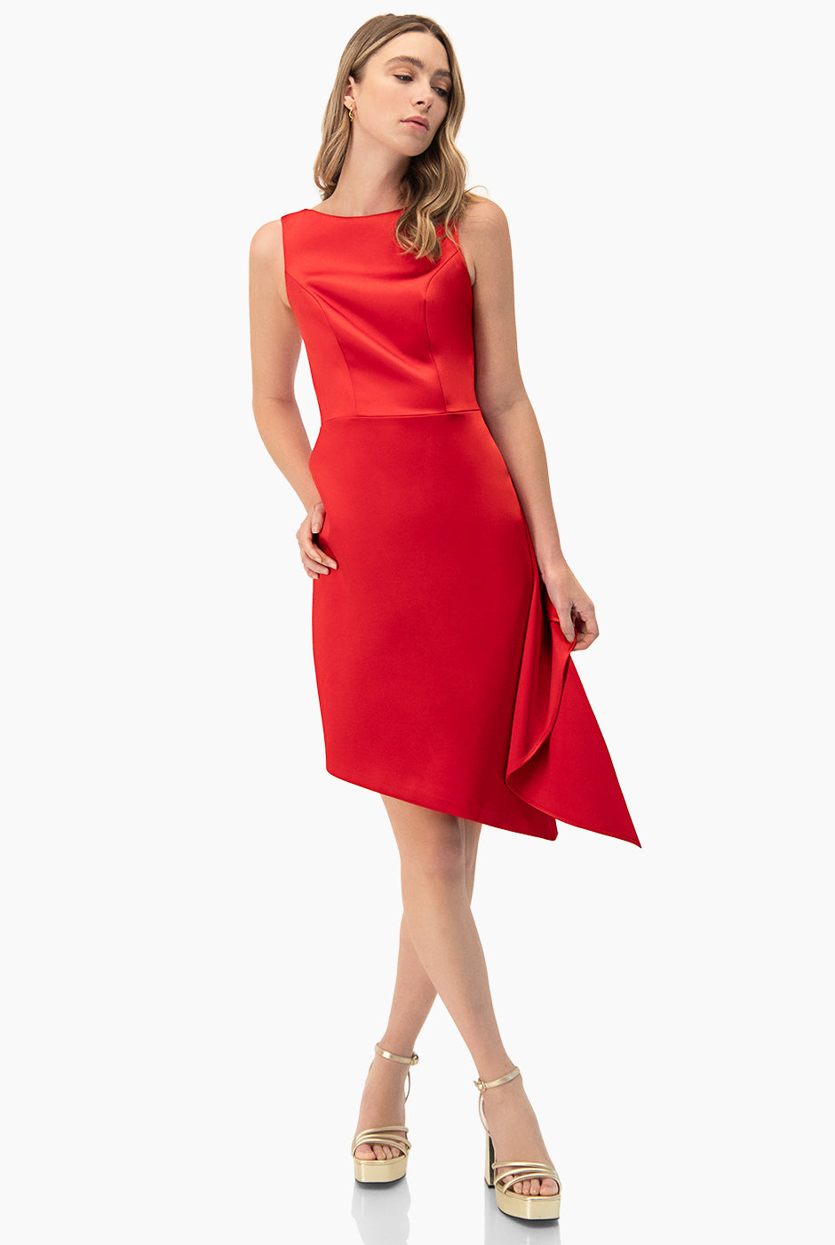 Vestido corto asimetrico