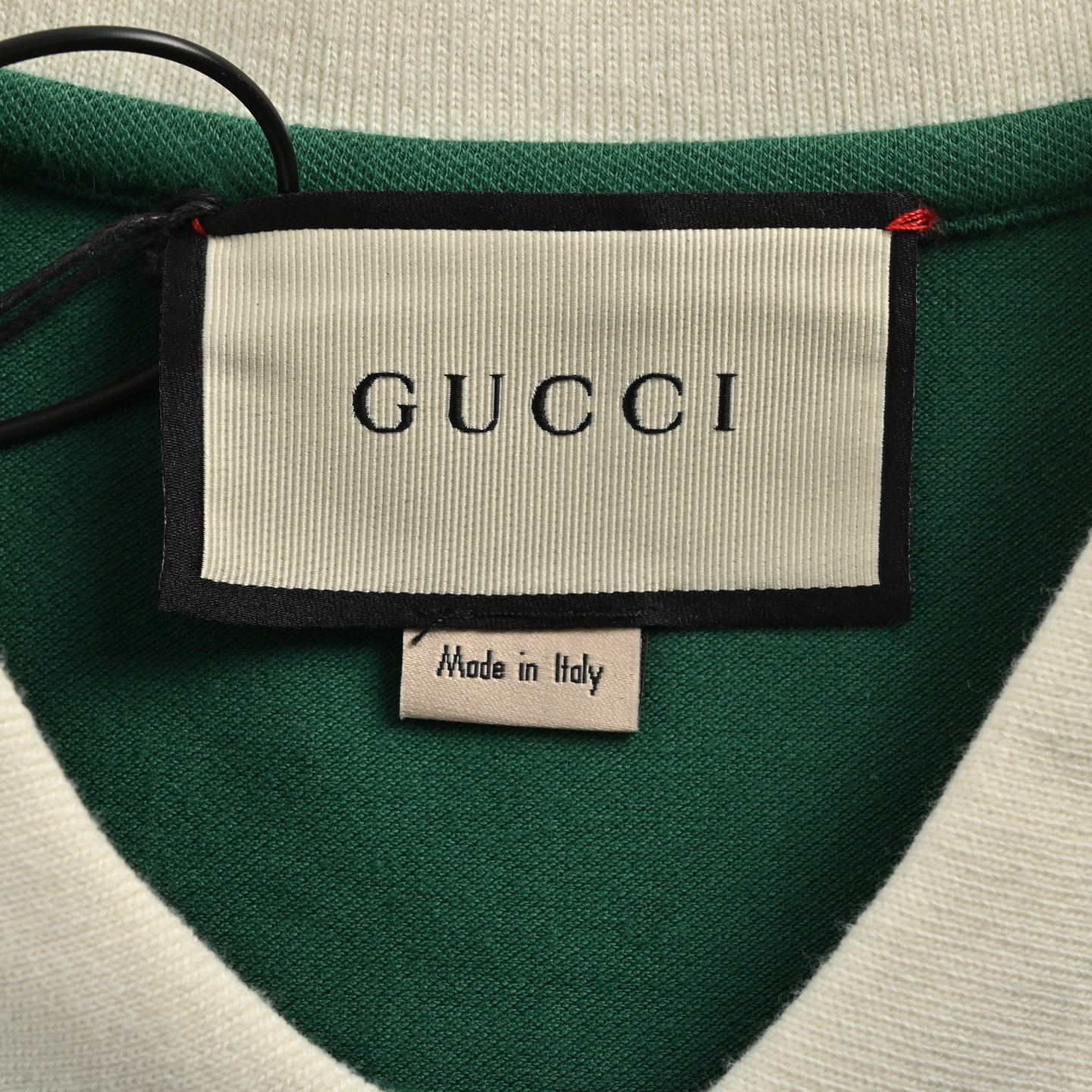 Gucci Red and blue interlocking double G cotton Polo short sleeve