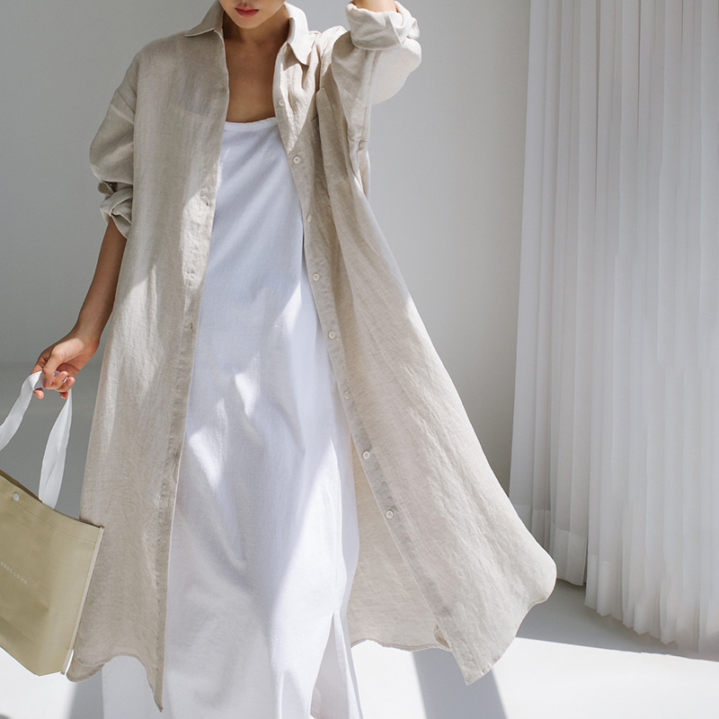 Solid Color Button Down Comfy Maxi Dress