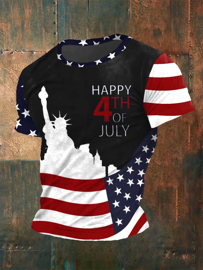 Men'S Independence Day Printed T-Shirt