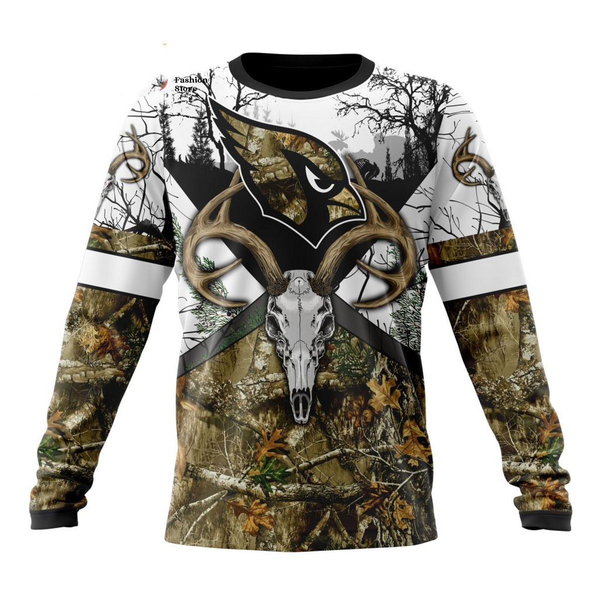 ARIZONA CARDINALS DEER SKULL AND FOREST 3D HOODIE