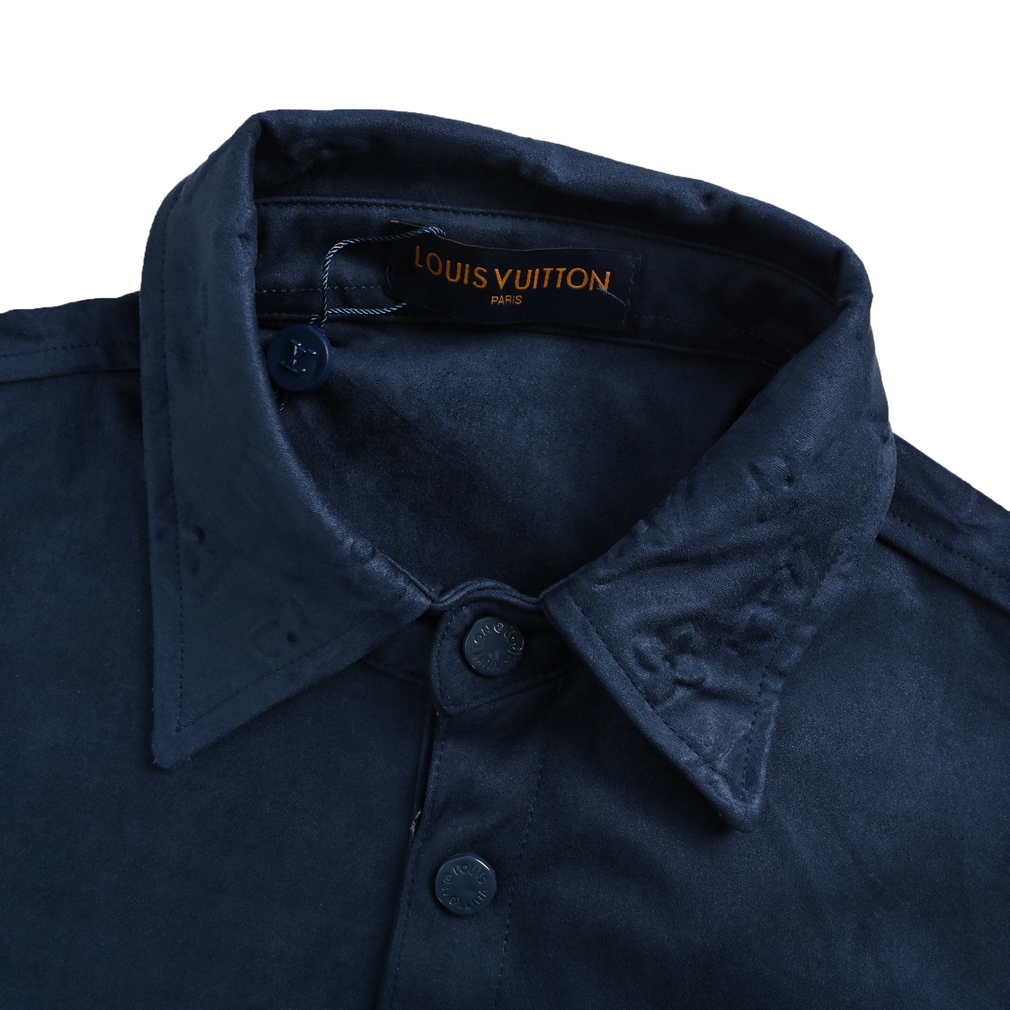Louis Vuitton Pocket Monochrome Suede Shirt Short Sleeve