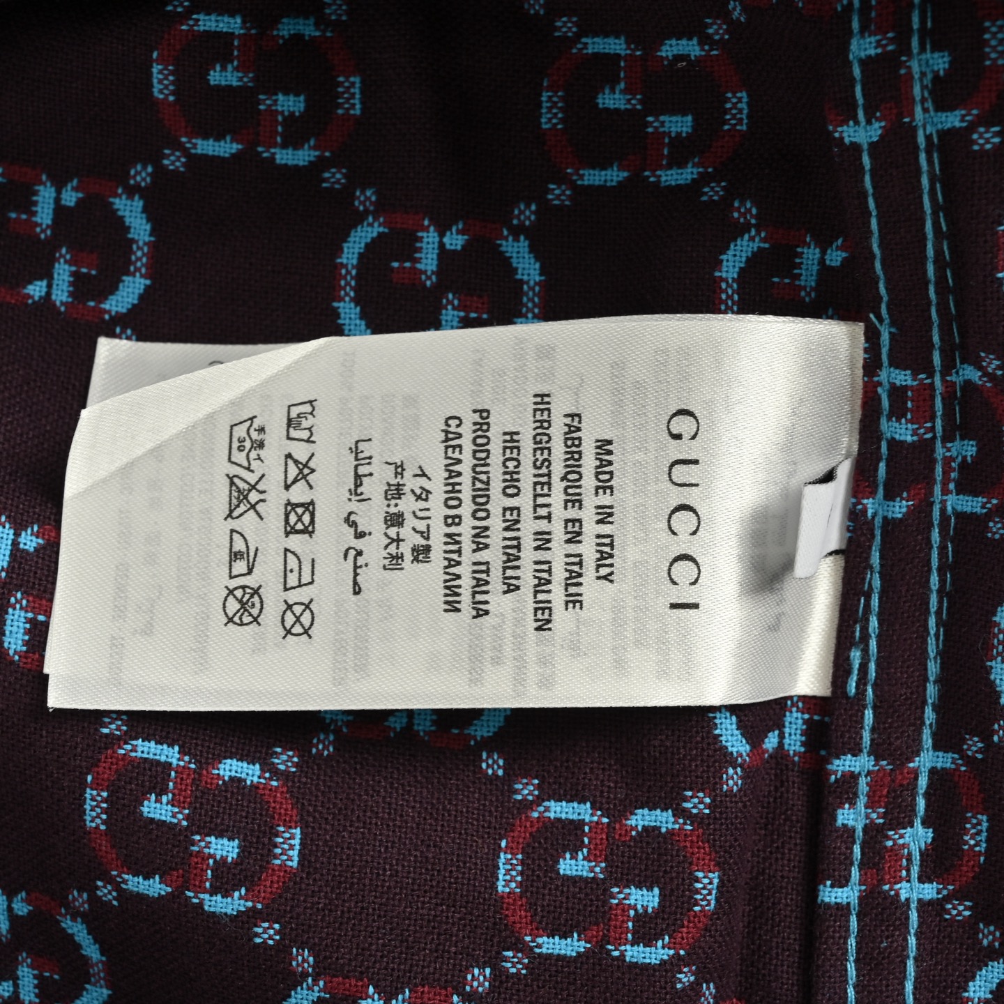 Gucci 25Fw all-over Double G monogram long-sleeved shirt