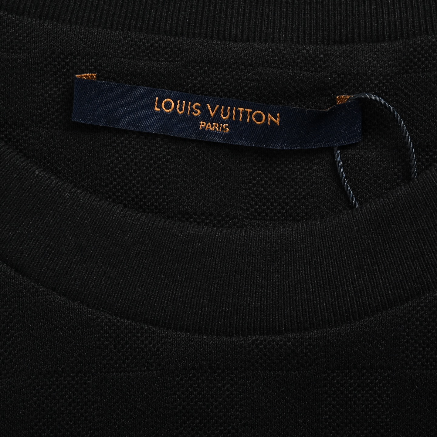 Louis Vuitton 25ss short sleeve with gold-tone embroidered piqué checkerboard