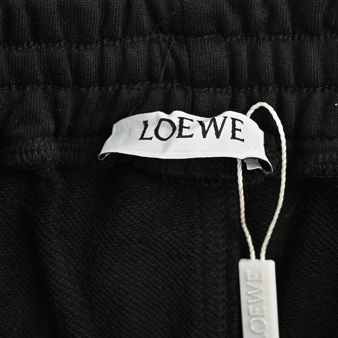 Loewe logo pocket colorblock logo embroidered casual trousers