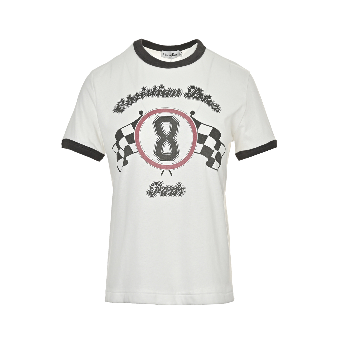 Dior 25ss racing flag print short sleeve