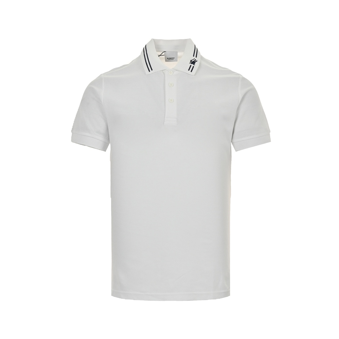 Burberry Polo short sleeves with warhorse embroidery on the collar