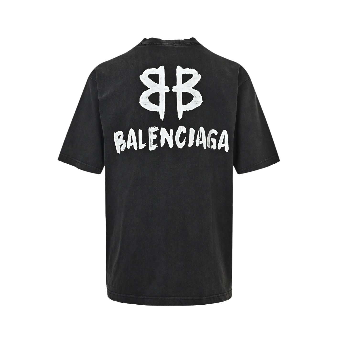 Balenciaga Double B Print Washed Short Sleeves