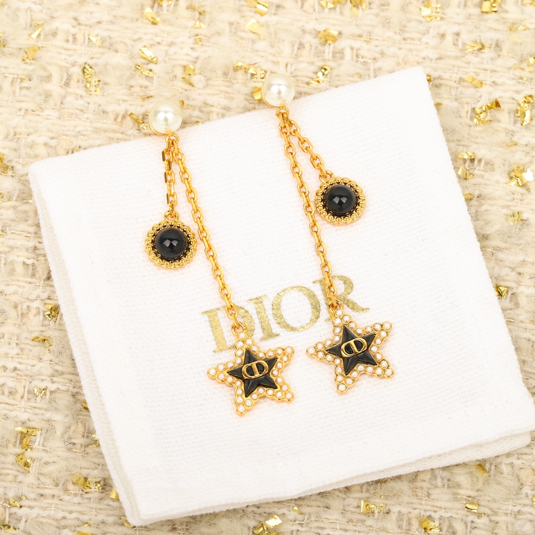 Dior Pentagram Earrings