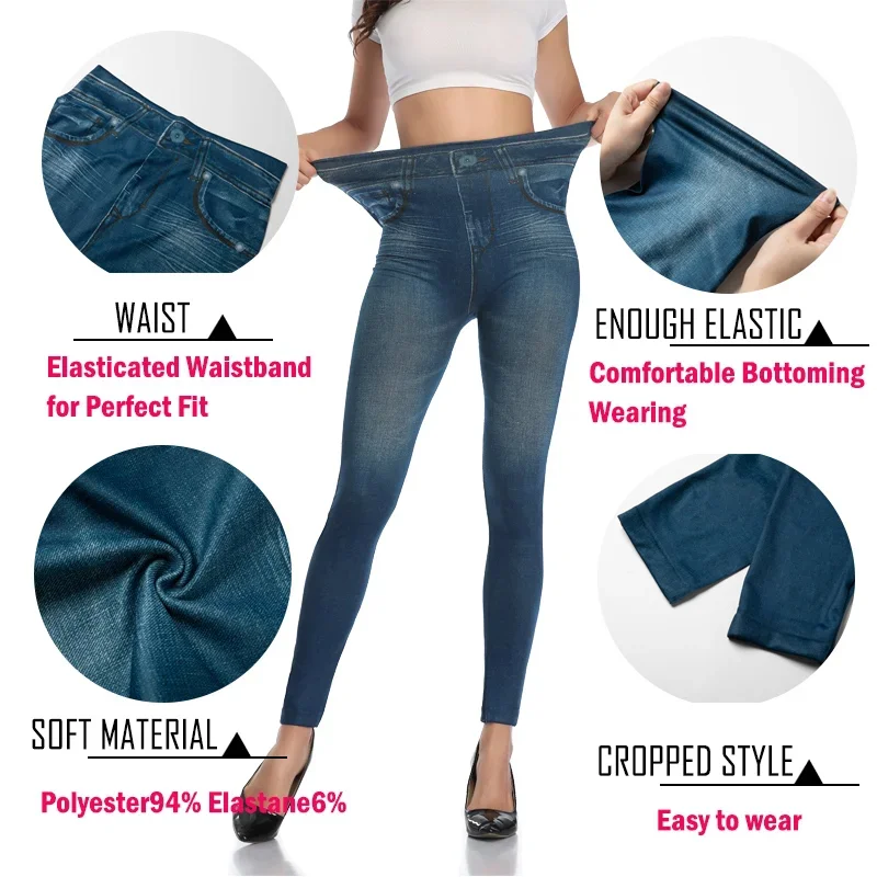 (🔥Last Day Promotion-SAVE 50% OFF)Comfortable Butt Lifting Tummy Control Denim Leggings-BUY 2 SETS GET 10% OFF & FREE SHIPPING
