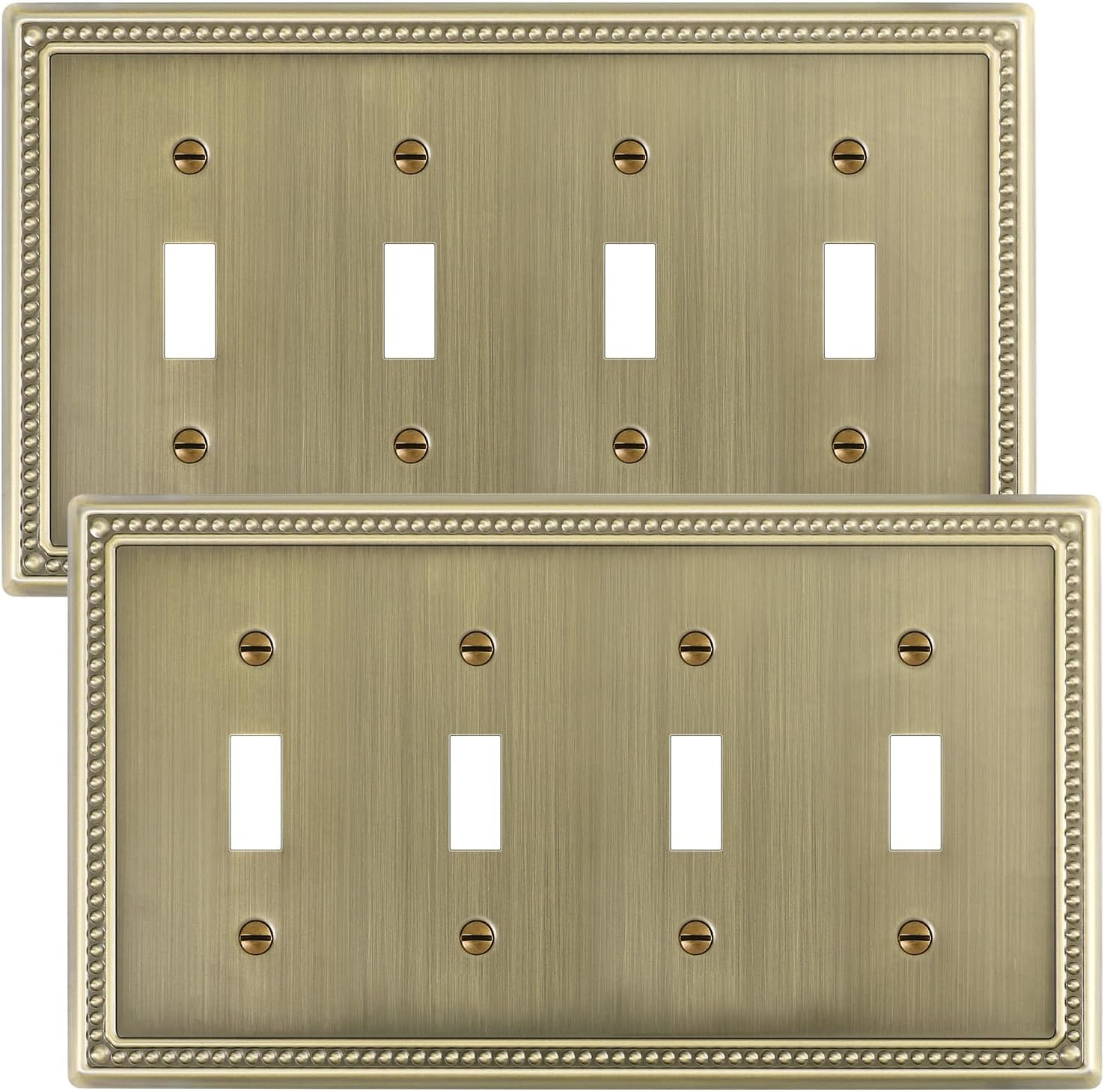 2-Pack Sunken Pearls Heavy Duty Decorative Wall Plate Switch Plate