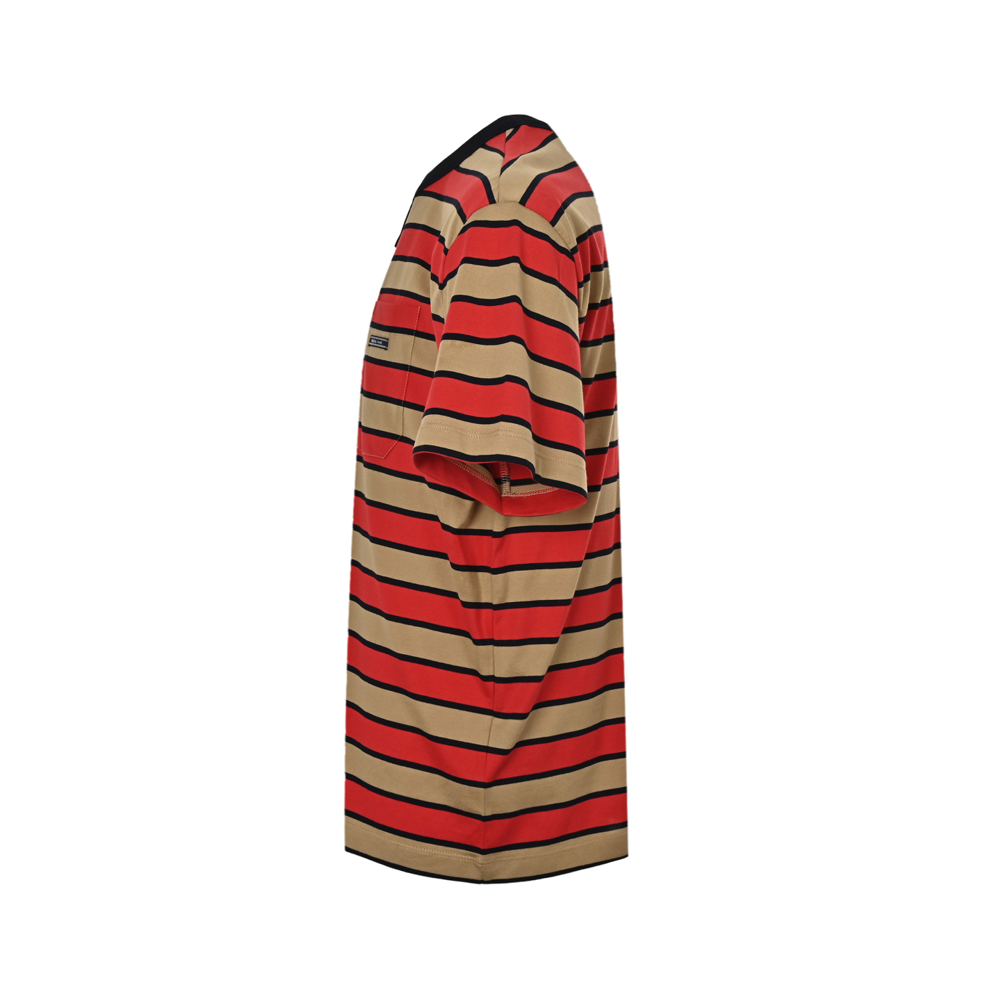 Prada Letter patch embroidered striped contrast short sleeves