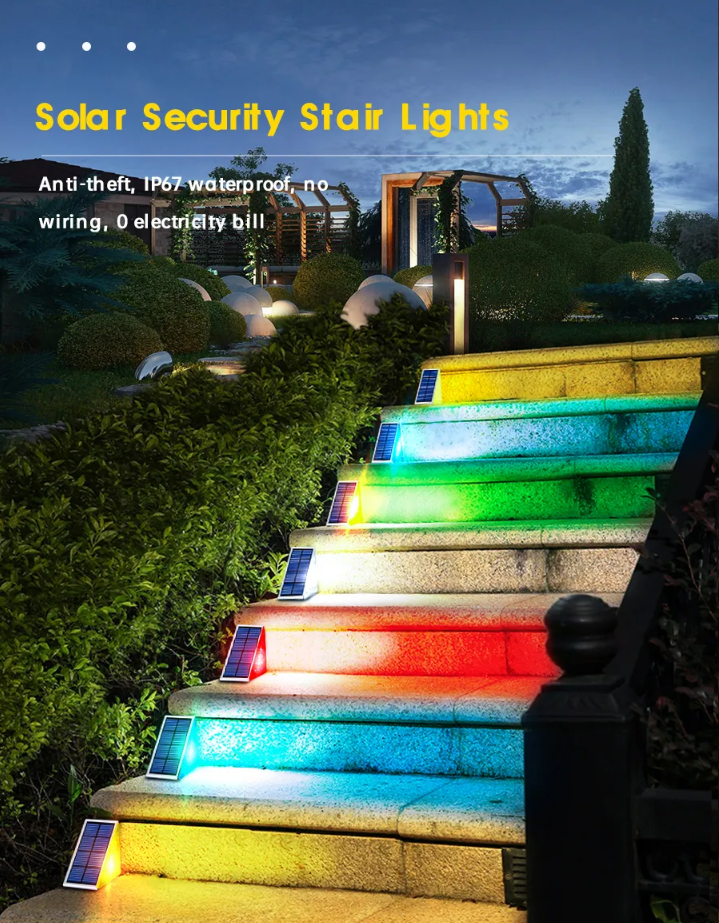 Solar anti-theft staircase light
