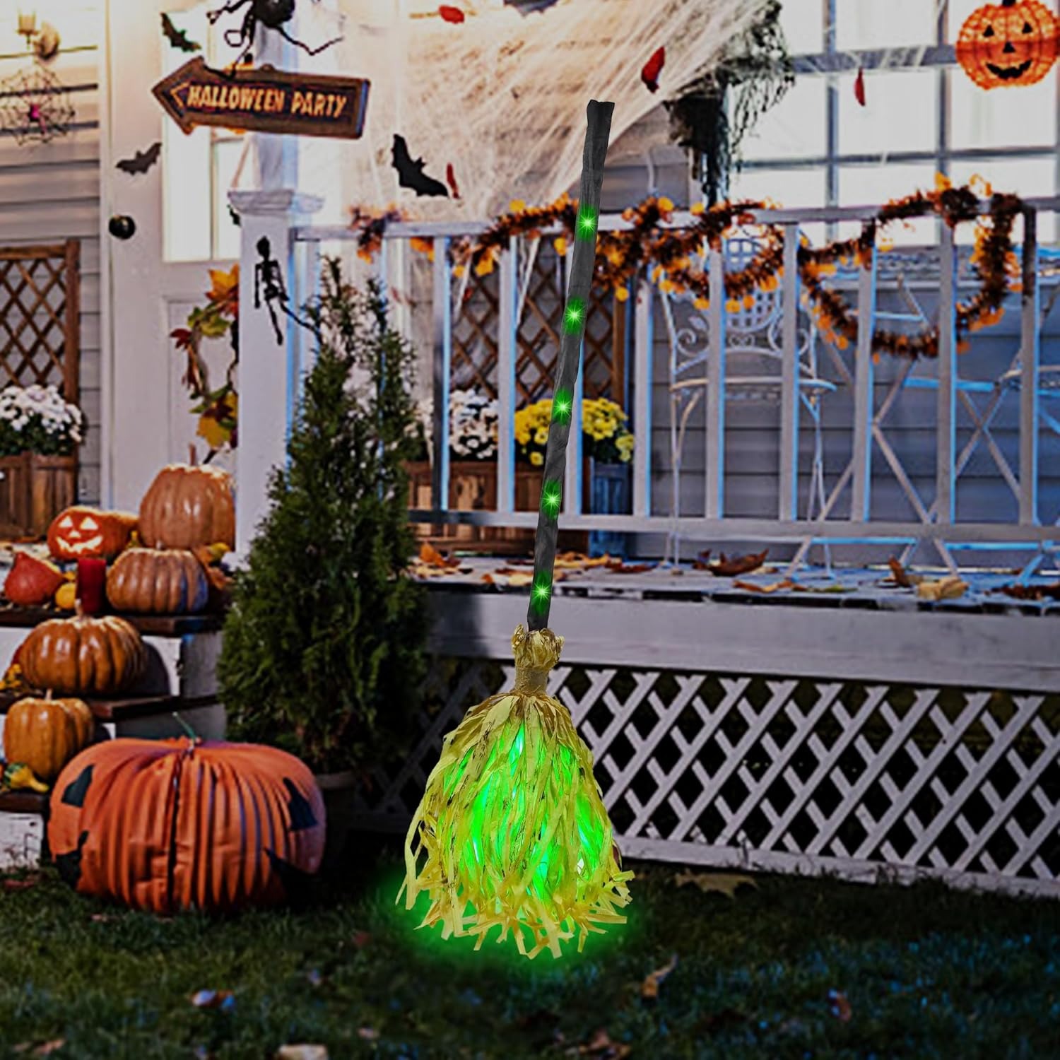 ⚡Flash Sale⚡Halloween Mobile Glowing Witch Broom with Spooky Sounds