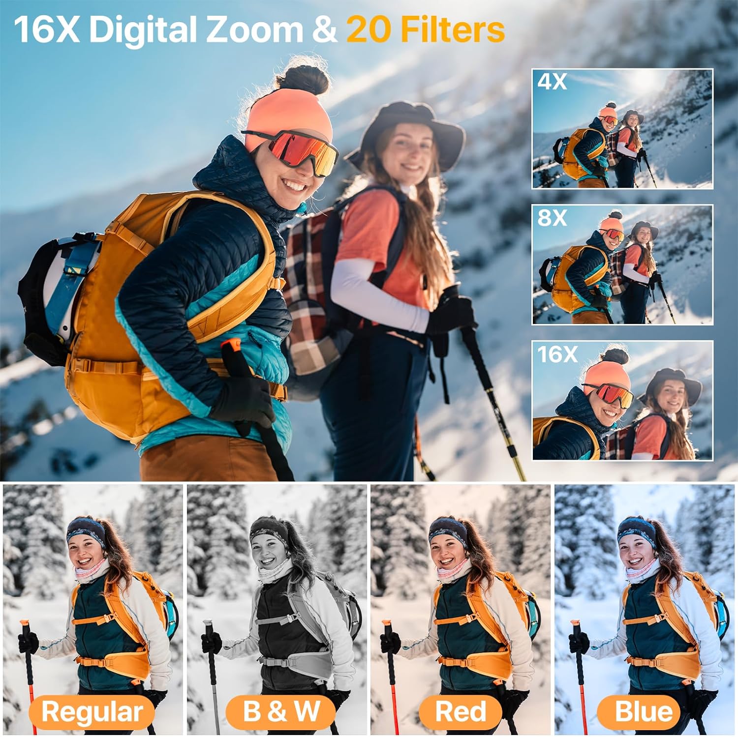 Brewene 4K Digital Camera for Photography Auto-Focus