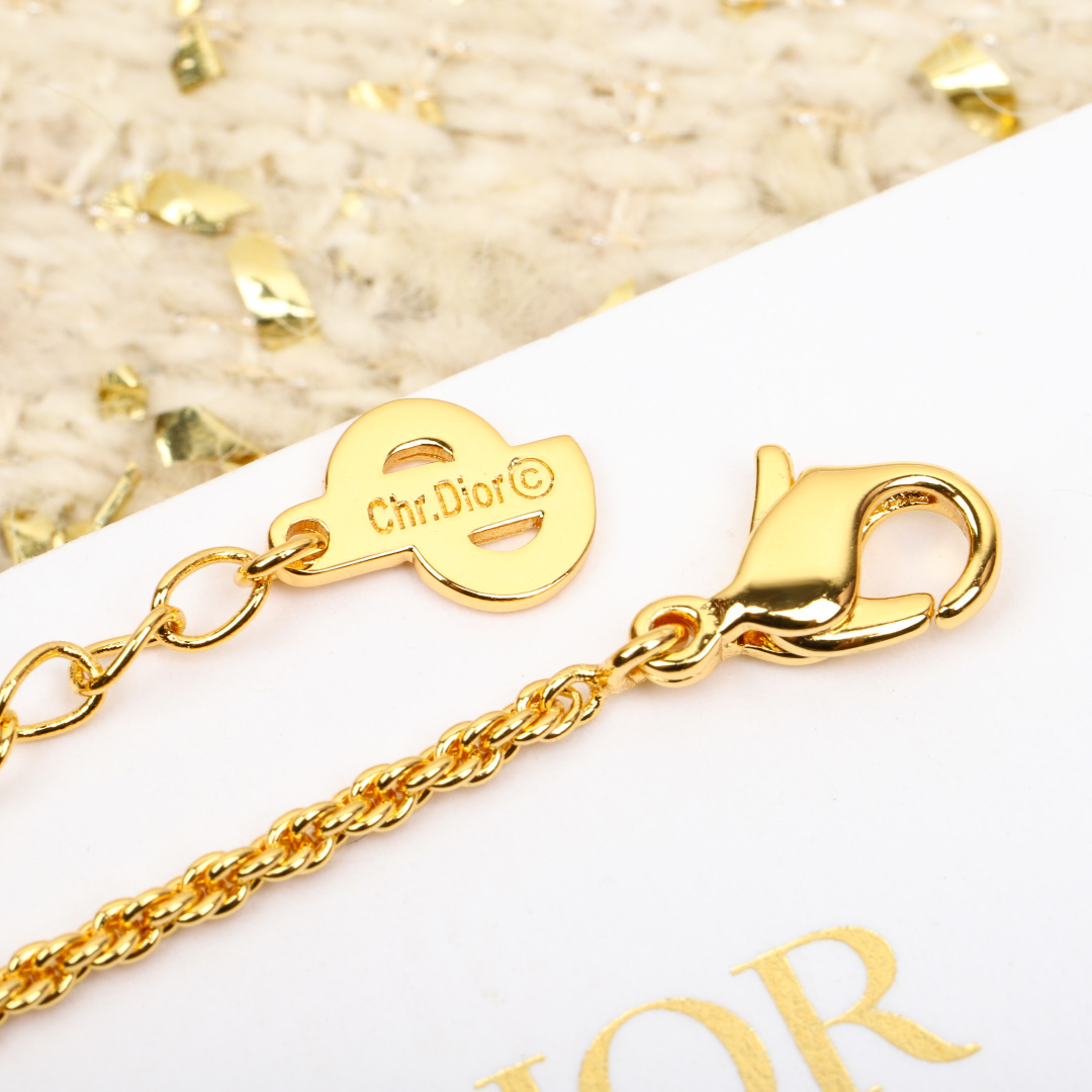 Dior Gold Clutch Necklace