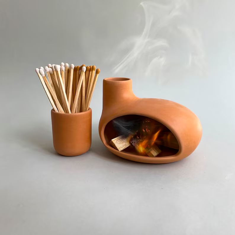 Anthracite Ceramic Incense Burner