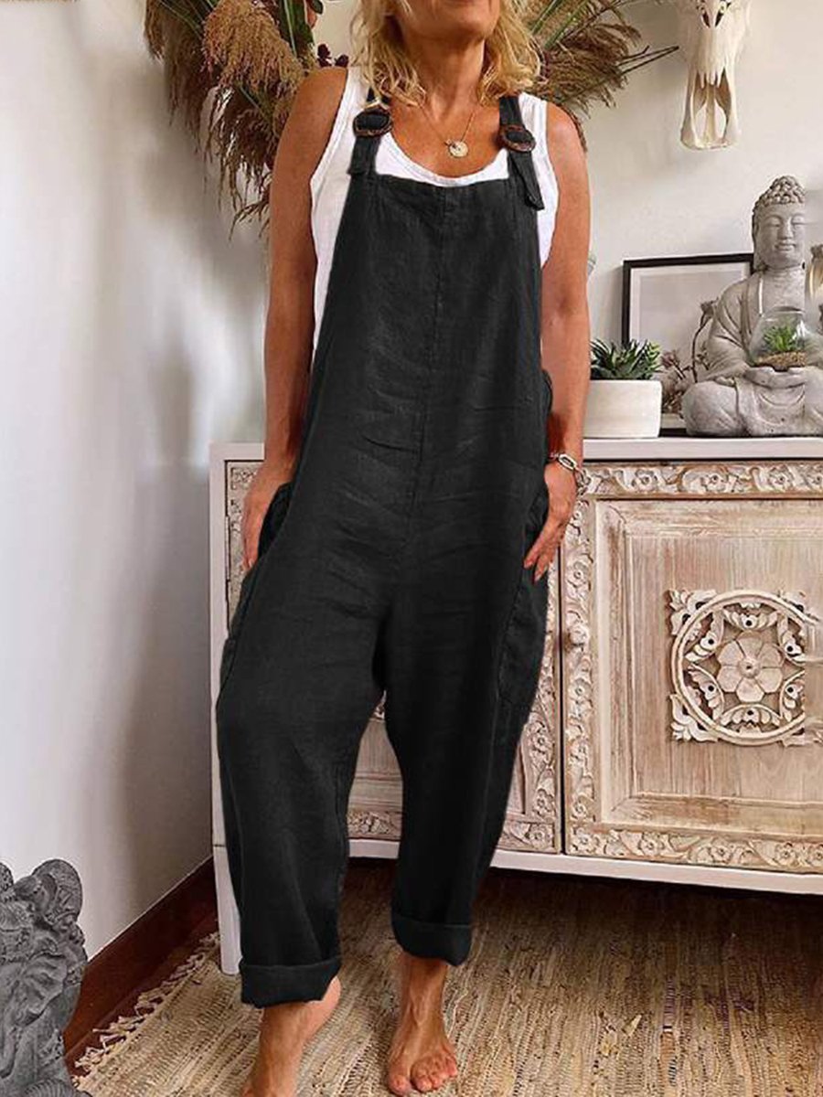 Women's Cotton and Linen Overalls