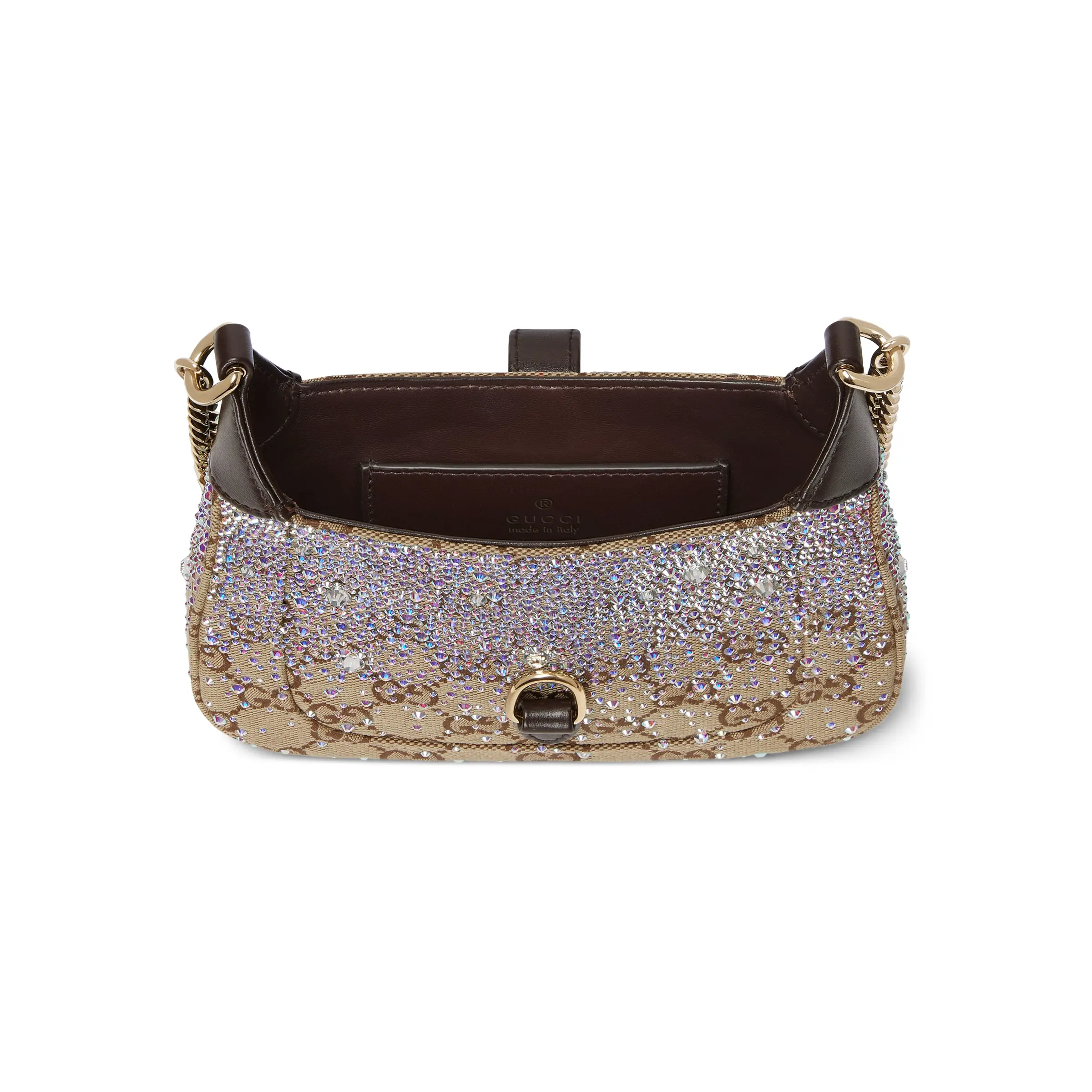 Gucci Jackie Notte series mini handbag brown diamond