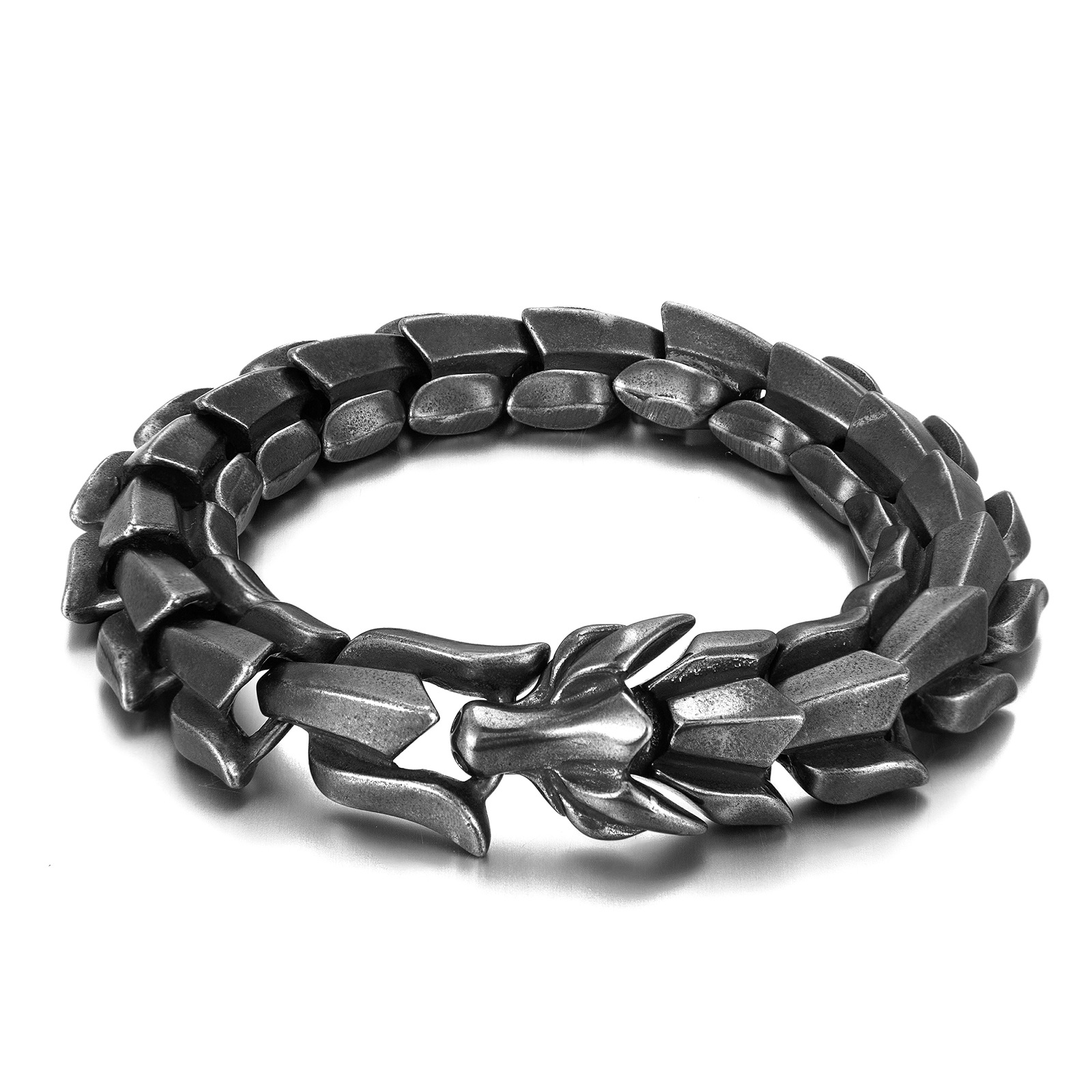 (🔥Last Day Promotion-SAVE 50% OFF)-JORMUNGANDR SCALE BRACELET -STAINLESS STEEL With Exquisite Packaging Box-BUY 2 GET 10% OFF & FREE SHIPPING