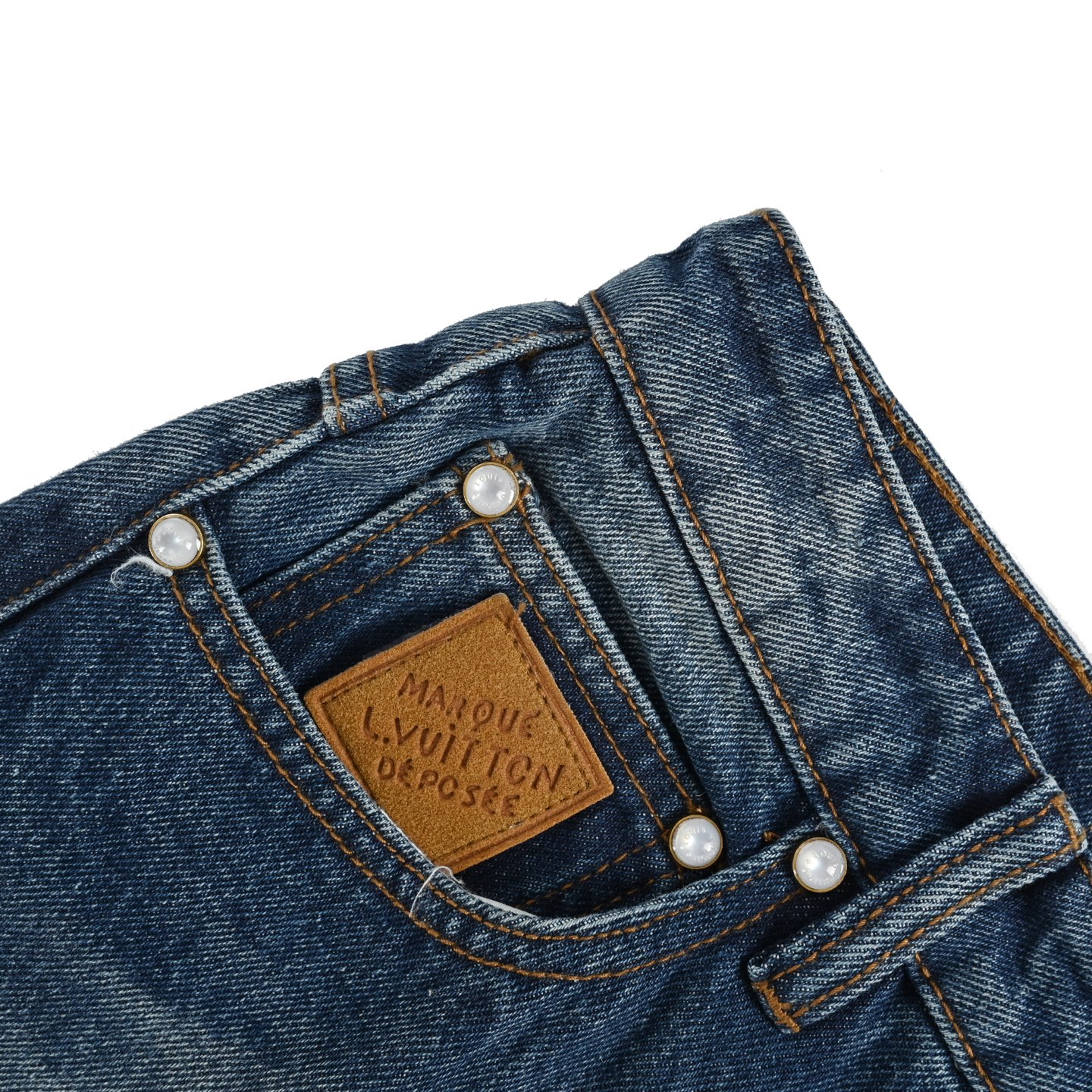 Louis Vuitton 24Fw sun-faded washed denim jacket
