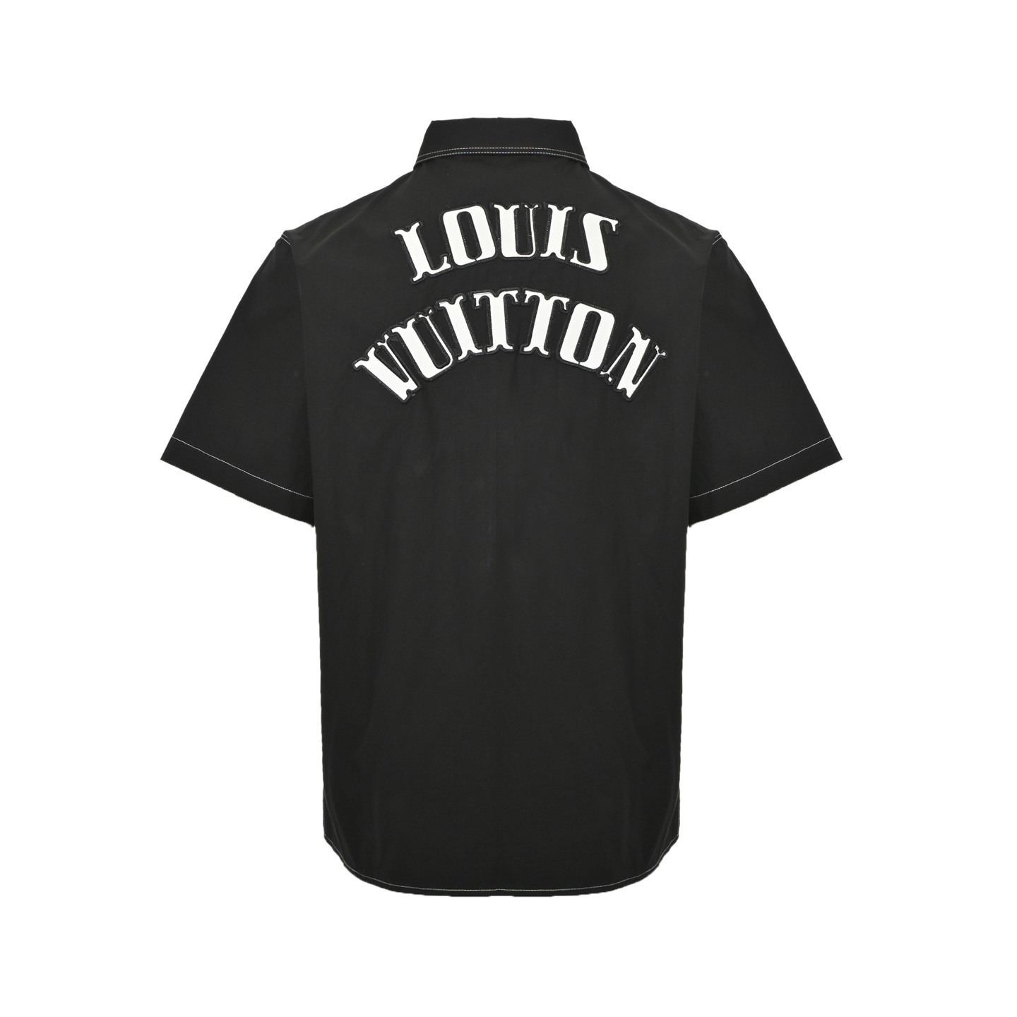 Louis Vuitton 25ss dice lettering embroidered short sleeve shirt