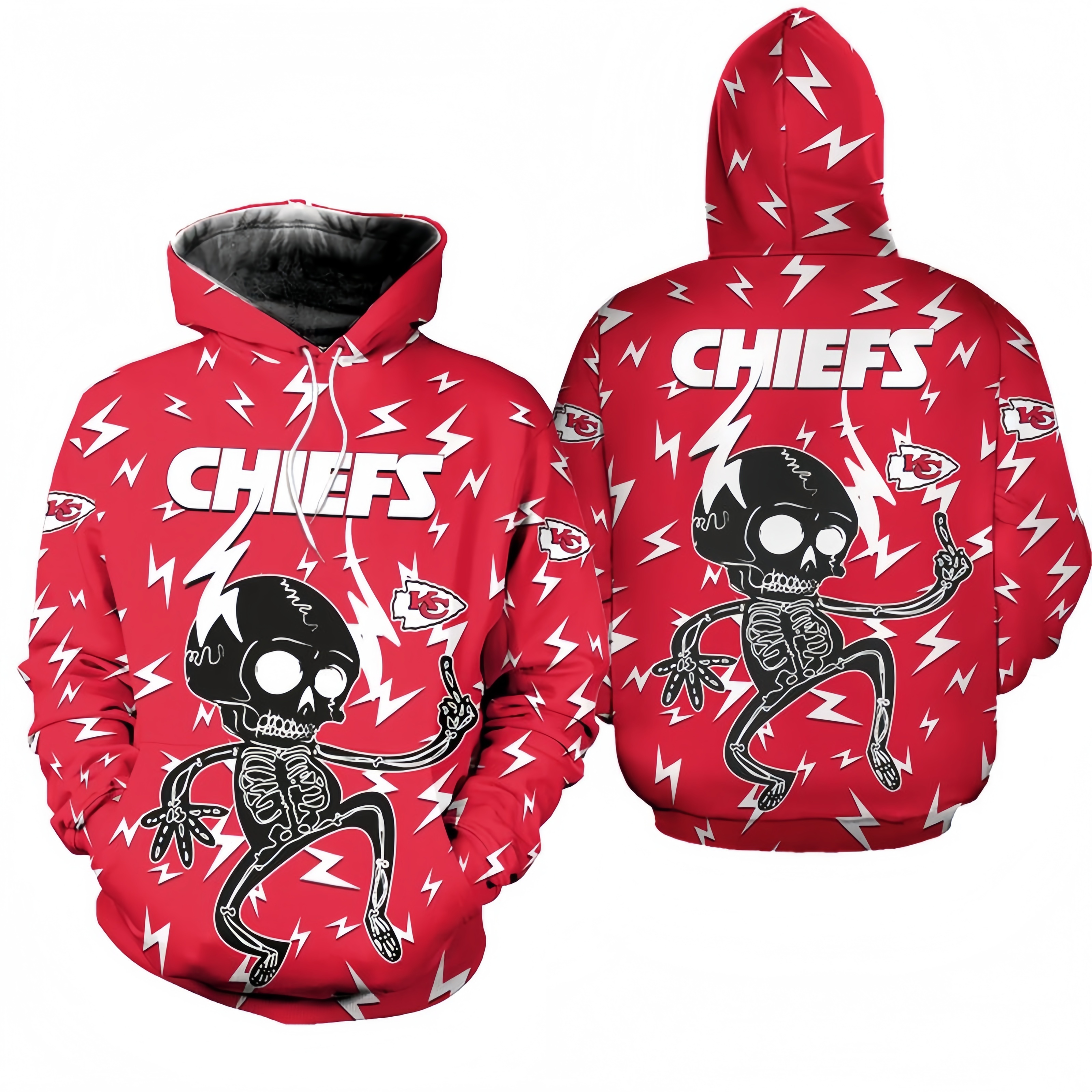 KANSAS CITY CHIEFS 3D ELECTRIC SHOCK CUTE SKELETON